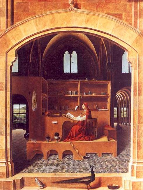 Antonello da Messina Saint Jerome in his Study France oil painting art
